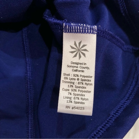 Athleta PR Racerback Tank 2 Running Yoga Sapphire Blue XS - Picture 5 of 10